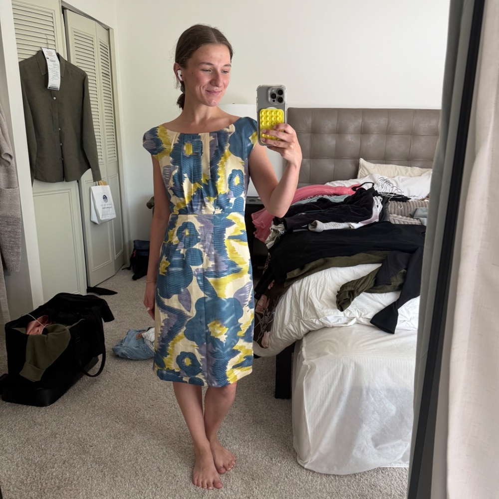 The Limited | Abstract Floral Silky Dress